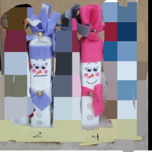New, Snowpeople, Handmade - Picture 1 of 1